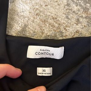 Aritzia Babaton contour midi dress in black NEW